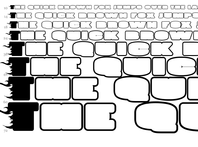 Jumbo Burn font waterfall
